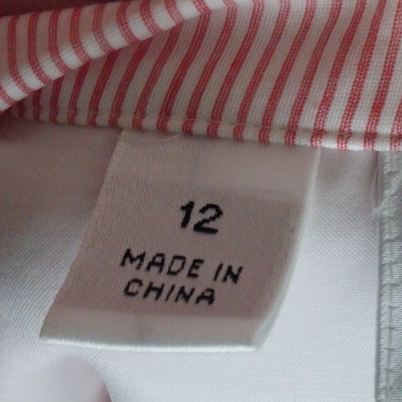 Talbot's Pink and White Stripe Silk Blend Preppy Coquette Feminine A-Line Skirt - Picture 7 of 7